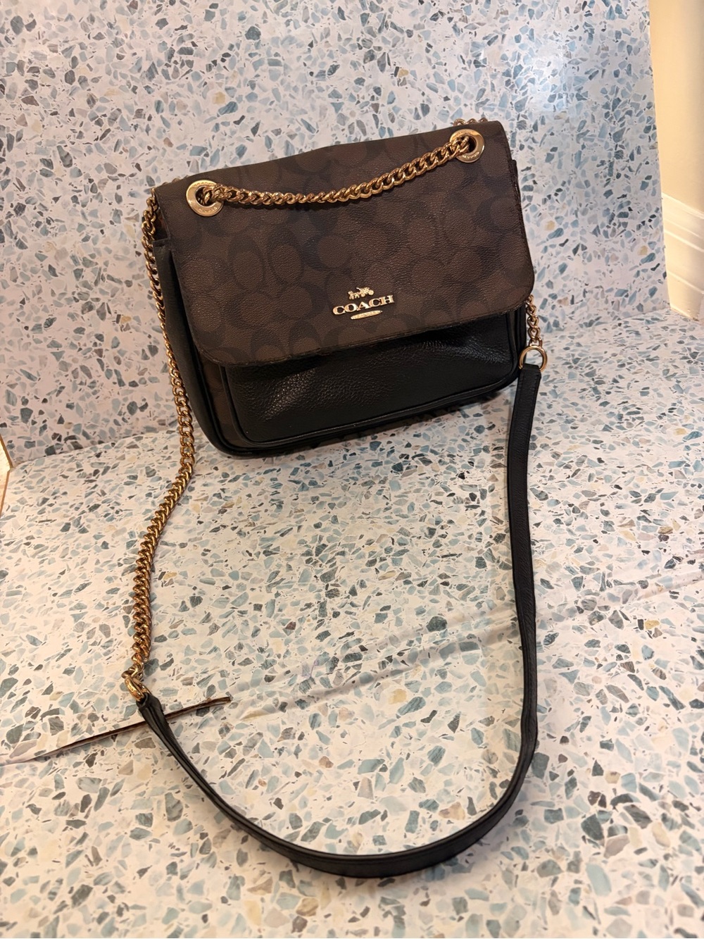 Coach Klare Crossbody 25 Signature Canvas Brown Black CC878 - Picture 2 of 10
